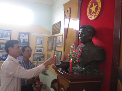 Phòng lưu niệm Đại tướng Nguyễn Chí Thanh ở HTX Đại Phong. Ảnh: S.L