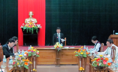 Đồng chí Nguyễn Hữu Hoài kết luận tại hội nghị. Ảnh: V.P