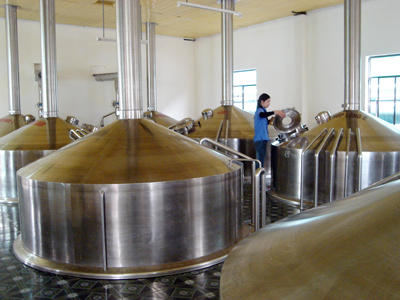 Sản xuất bia, một mặt hàng đưa lại nguồn thu cho ngân sách rất lớn. Ảnh: V.H