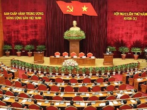 Toàn cảnh phiên bế mạc Hội nghị lần thứ năm Ban Chấp hành Trung ương Đảng Cộng sản Việt Nam khóa XI. (Ảnh: TTXVN)