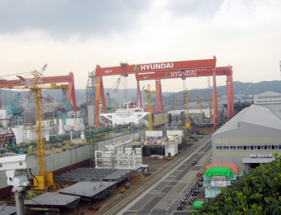 Khu công nghiệp nặng Hyundai ở Ulsan.