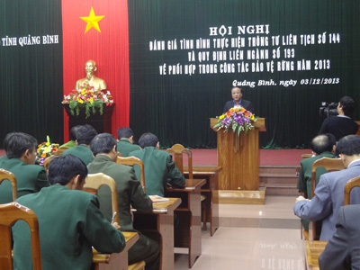 Chú thích ảnh: đồng chí Trần Văn Tuân, Uỷ viên Thường vụ Tỉnh uỷ, Phó Chủ tịch UBND tỉnh kết luận tại hội nghị.
