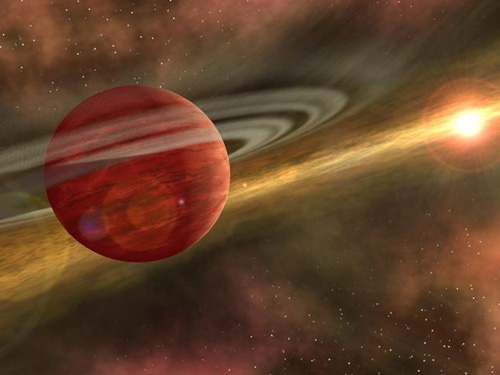   Hành tinh HD 106906 b có khoảng cách bất thường so với sao trung tâm - Ảnh: NASA