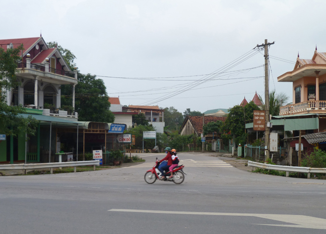 Một góc thị trấn Quán Hàu (Quảng Ninh). Ảnh: M.Q