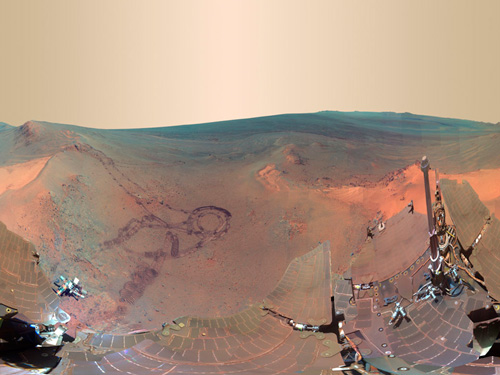 Quang cảnh trên bề mặt sao Hỏa - Ảnh: Reuters