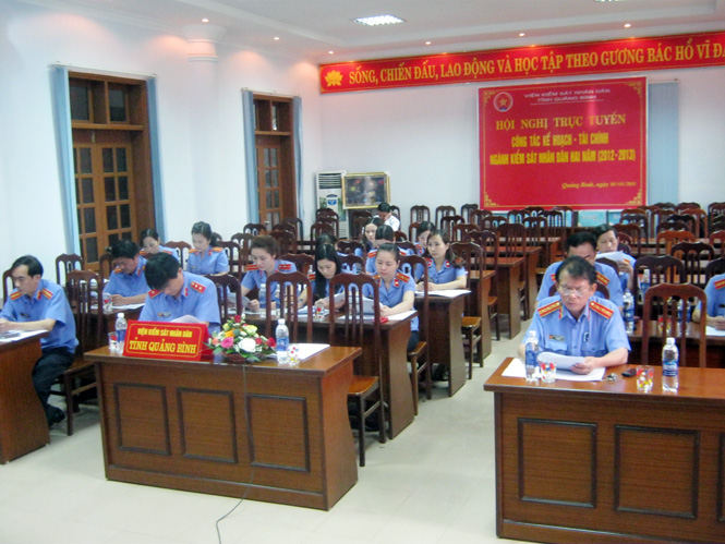 Hội nghị tại điểm cầu tỉnh Quảng Bình.