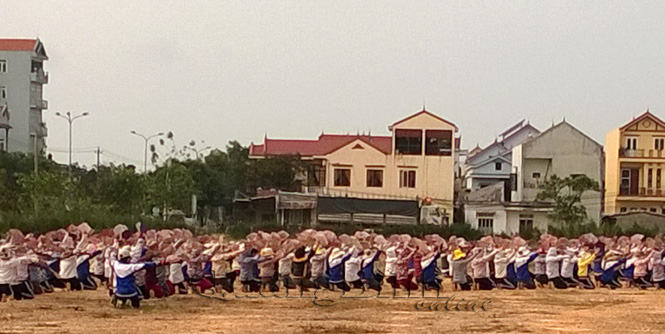 Tập luyện phục vụ lễ kỷ niệm 410 năm hình thành tỉnh Quảng Bình.