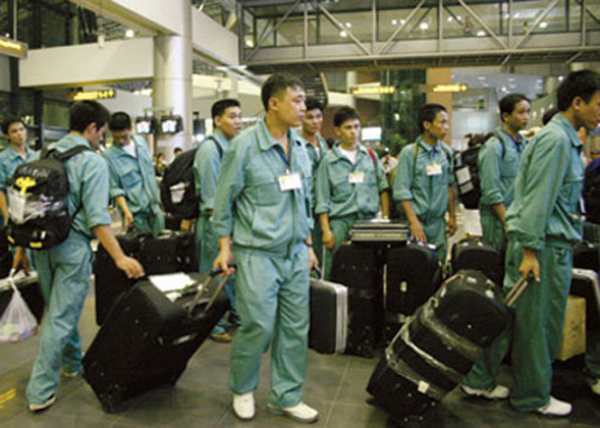 Người lao động Việt Nam chuẩn bị sang Hàn Quốc.