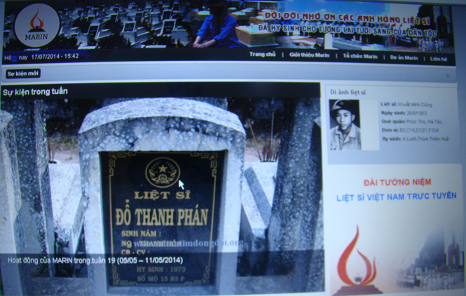 Trang web nhantimdongdoi của Trung tâm Marin.