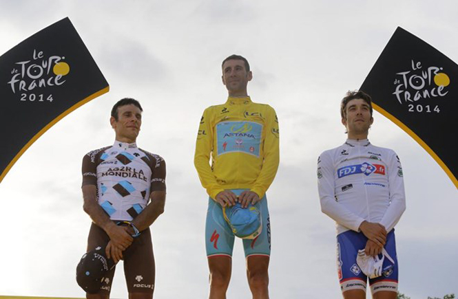 Christophe Peraud và Thibaut Pinot đã trở thành những người Pháp đầu tiên đứng trên bục podium kể từ năm 1997 (Nguồn: AP)