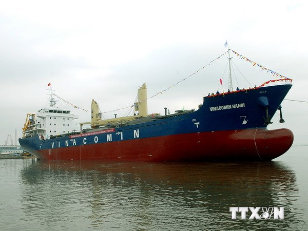 Tàu chở hàng đa năng trọng tải 7.000 VINACOMIN-HANOI. (Ảnh: Nguyễn Đán/TTXVN)