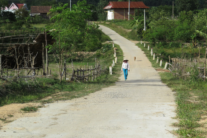 Nhờ sự đồng thuận ý Đảng lòng dân, nhiều tuyến đường liên thôn trên địa bàn xã Lâm Hóa đã được bê tông hóa.