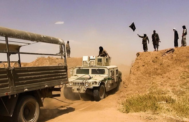 Lực lượng IS tại biên giới Iraq - Syria (Nguồn: AFP)
