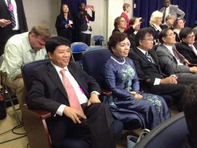 Bộ trưởng Y tế Nguyễn Thị Kim Tiến tại Hội nghị. (Nguồn: Bộ Y tế cung cấp)