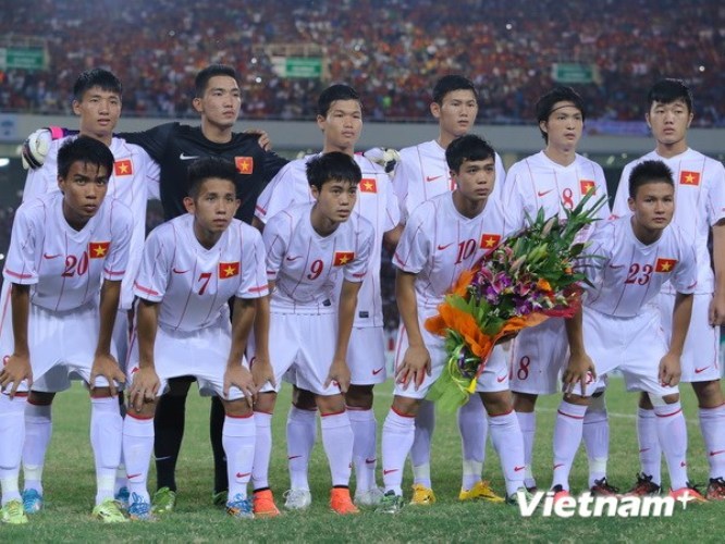 U19 Việt Nam giữ nguyên bộ khung đã chơi tốt ở giải U19 Đông Nam Á 2014 tại Hà Nội. (Ảnh: Minh Chiến/Vietnam+)