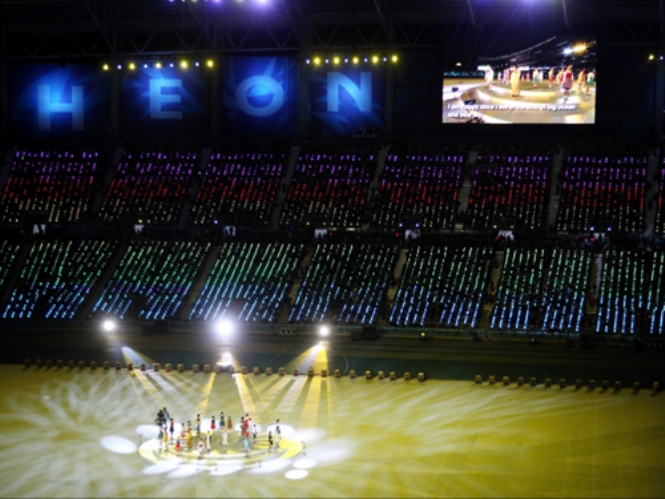 Lễ bế mạc Asiad 17 tại Incheon, Hàn Quốc. Ảnh: AP