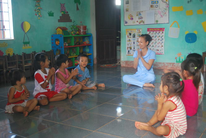 Lớp học mầm non ở Phú Cát.