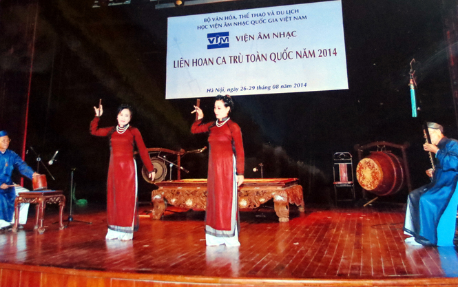 Tại Liên hoan ca trù toàn quốc 2014, ca trù Quảng Bình khẳng định vị thế với 1 giải đồng và 1 giải khuyến khích