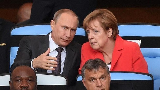 Tổng thống Nga Vladimir Putin và Thủ tướng Đức Angela Merkel (Nguồn: Getty)