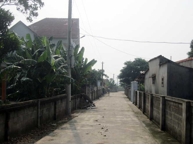 Hệ thống đường giao thông xã Vĩnh Ninh cơ bản đã được bê tông hóa.