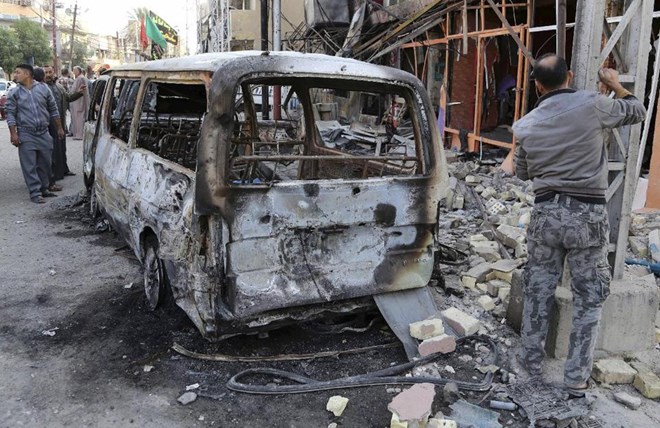 Một vụ đánh bom xe tại Baghdad hôm 15-11. (Nguồn: AFP)