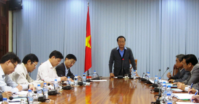 Đồng chí Trần Văn Tuân, UVTV Tỉnh ủy, Phó Chủ tịch UBND tỉnh kết luận cuộc họp.