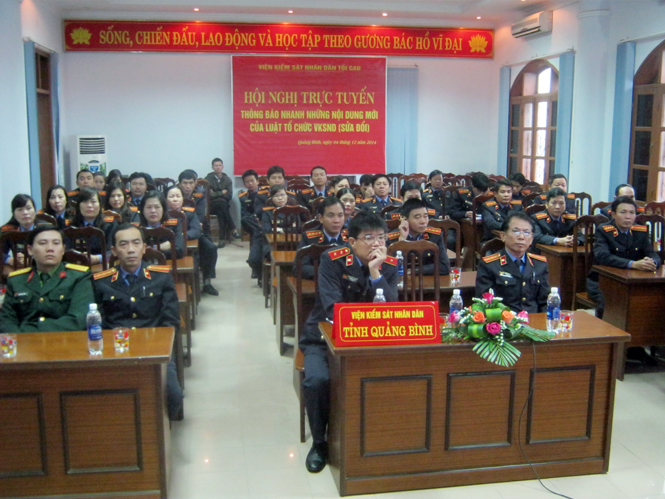 Hội nghị tại điểm cầu Quảng Bình.