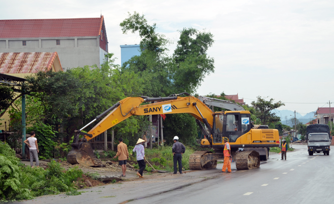 Một trong điểm vướng mắc GPMB ở huyện Quảng Ninh đã được được xử lý.