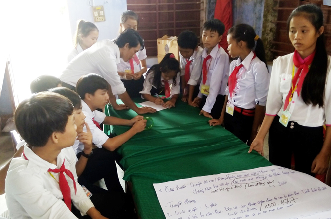 Nhóm trẻ nòng cốt ở xã Trường Xuân (Quảng Ninh) là minh chứng cho tính hiệu quả của dự án bảo vệ trẻ em dựa vào cộng đồng
