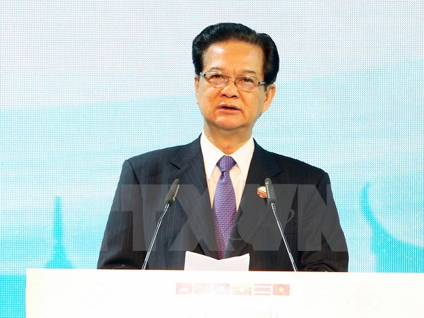 Thủ tướng Nguyễn Tấn Dũng phát biểu tại lễ khai mạc. (Ảnh: Đức Tám/TTXVN)