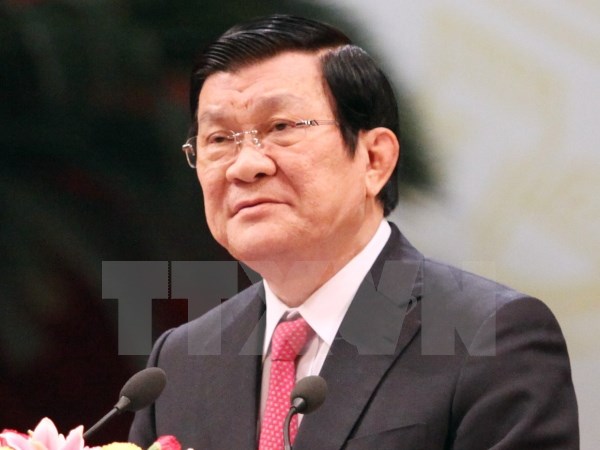 Chủ tịch nước Trương Tấn Sang. (Ảnh: Trọng Đức/TTXVN)