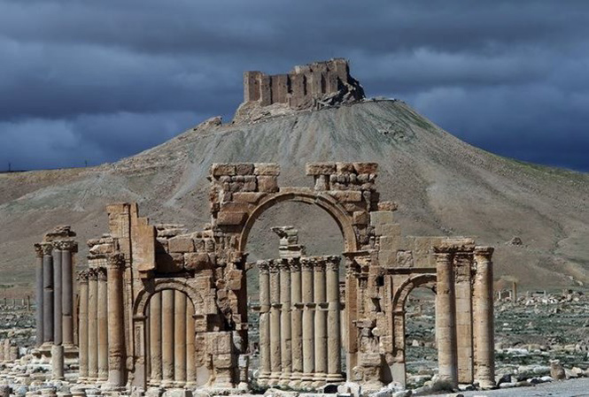 Một phần thành phố cổ Palmyra, cách thủ đô Damascus 215 km về phía đông bắc ngày 14-3-2014. AFP-TTXVN