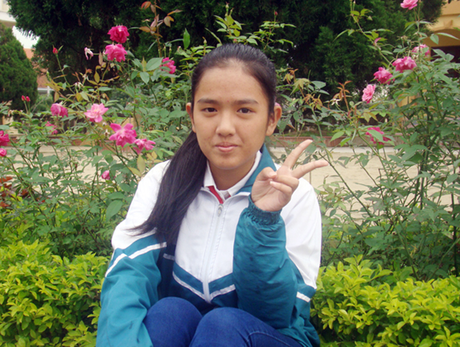 Nguyễn Vĩnh Tú Linh, học sinh lớp 9 Trường THCS Quách Xuân Kỳ, huyện Bố Trạch.