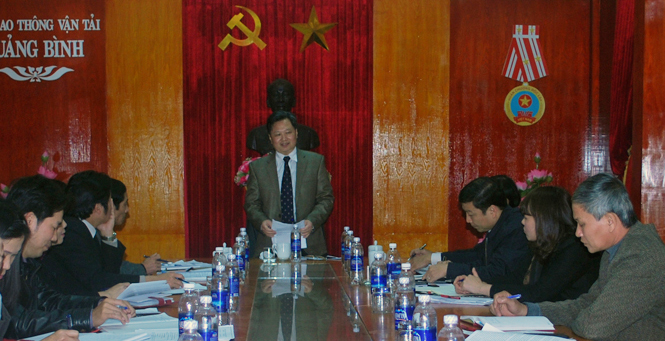Đồng chí Nguyễn Tiến Hoàng, TUV, Phó Chủ tịch UBND tỉnh kết luận tại buổi làm việc.