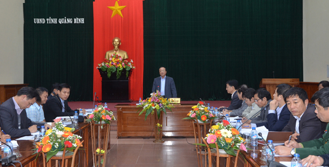 Đồng chí Trần Văn Tuân, UVTV Tỉnh ủy, Phó Chủ tịch UBND tỉnh phát biểu kết luận buổi làm việc.