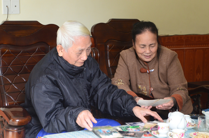 Ông Lê Văn Ly và bà Phạm Thị Vy-những cán bộ lãnh đạo của thị trấn Đồng Sơn những năm chống Mỹ.