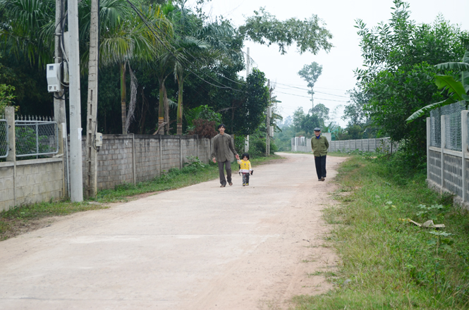 Hệ thống đường giao thông nông thôn ngày càng hoàn thiện tại thôn 8, xã Nghĩa Ninh.
