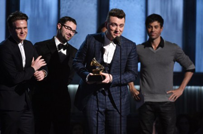  Nam ca sỹ người Anh Sam Smith - nghệ sỹ nằm trong nhiều đề cử nhất đã giành được 4 giải thưởng của Grammy 2015.