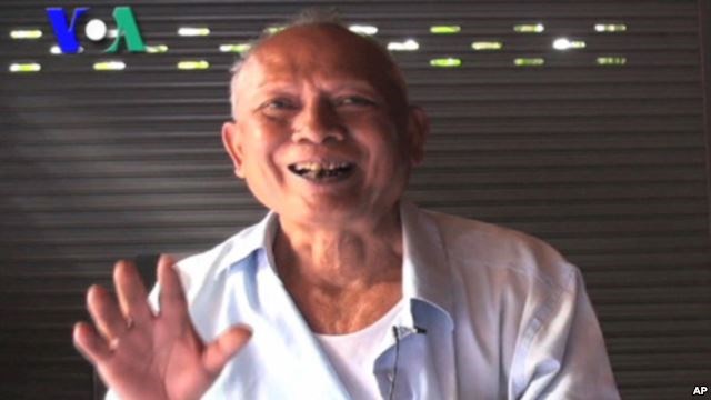 Meas Muth - cựu Tư lệnh Hải quân Khmer Đỏ bị ECCC  buộc tội chống lại loài người. (Nguồn: voacambodia.com)