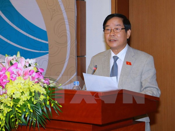 Chủ nhiệm Ủy ban Đối ngoại của Quốc hội Trần Văn Hằng phát biểu. (Ảnh: Doãn Tấn/TTXVN)