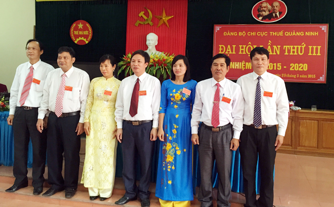Ban Chấp hành Đảng bộ Chi cục Thuế huyện Quảng Ninh nhiệm kỳ 2015-2020.