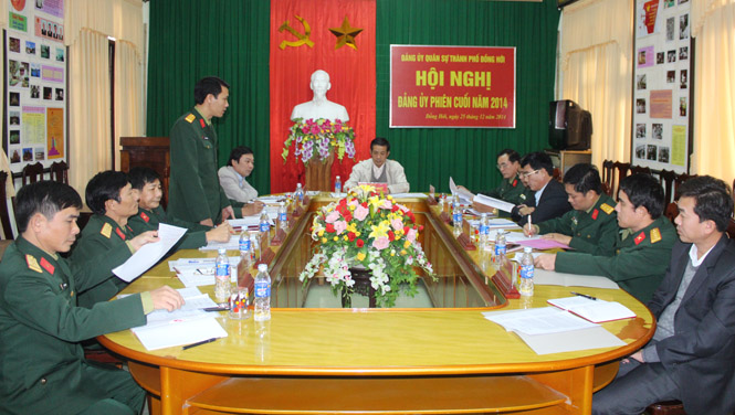 Đảng ủy Quân sự thành phố triển khai nhiệm vụ năm 2015.