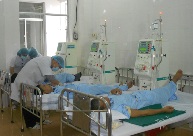 Đơn vị thận nhân tạo Bệnh viện đa khoa khu vực Bắc Quảng Bình đi vào hoạt động sẽ giúp người bệnh có điều kiện chạy thận tốt hơn.   