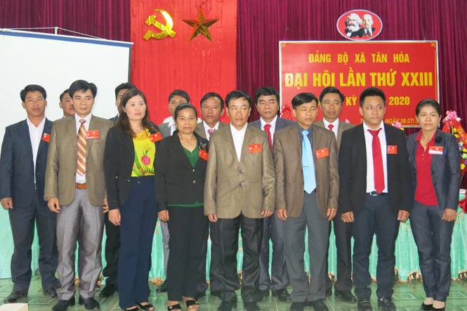 Ban Chấp hành Đảng bộ xã Tân Hóa nhiệm kỳ 2015-2020.