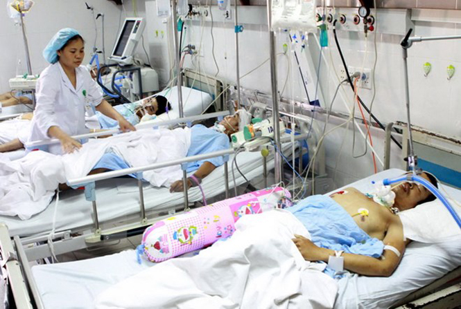 Bệnh viện Hữu nghị Việt Đức cam kết không để bệnh nhân nằm ghép. (Ảnh: Dương Ngọc/TTXVN)