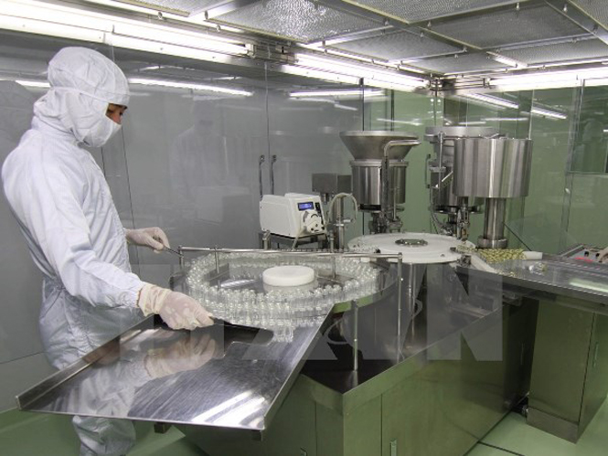 Dây chuyền sản xuất vắcxin tại Công ty vắcxin Pasteur Đà Lạt. (Ảnh: TTXVN)