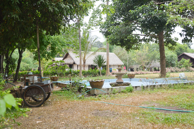 Một góc Khu di tích Chủ tịch Hồ Chí Minh ở làng Nỏng Hang  (Nỏng Ổn), xã Xiêng Phin, huyện Mương, tỉnh Uđon Thani (Thái Lan).