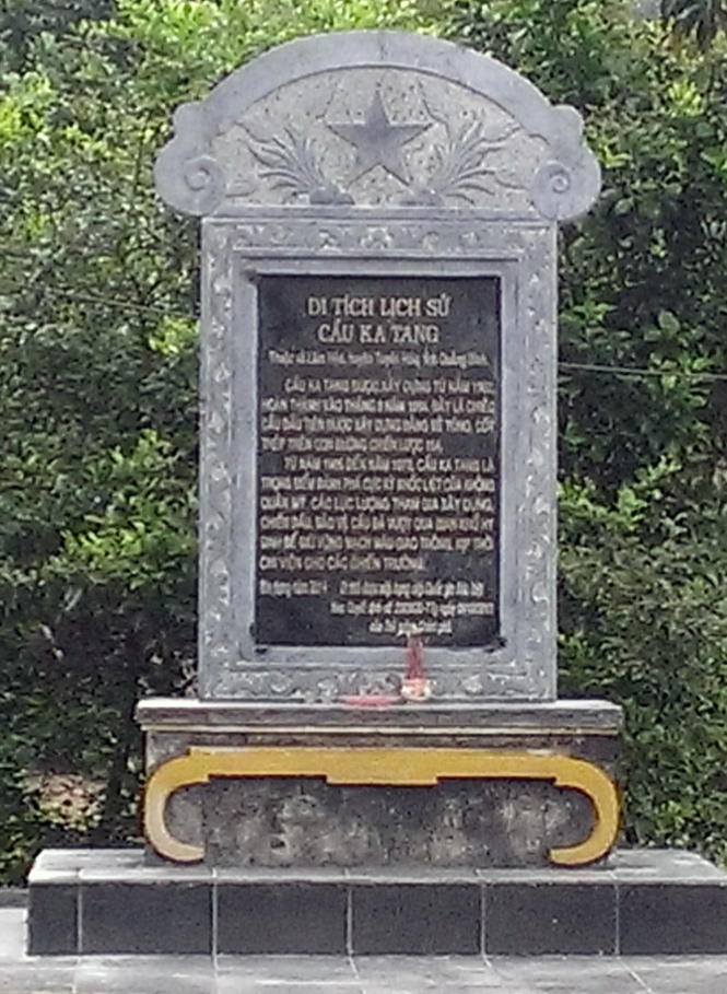 Di tích lịch sử cầu Ka Tang đã từng gắn bó với chiến công của chị Đinh Thị Ngà.