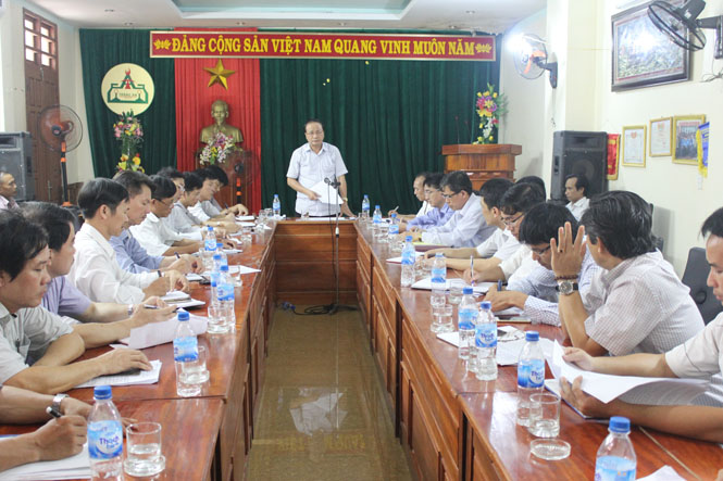   Đồng chí Trần Văn Tuân, UVTV Tỉnh ủy, Phó Chủ tịch UBND tỉnh phát biểu kết luận tại buổi làm việc
