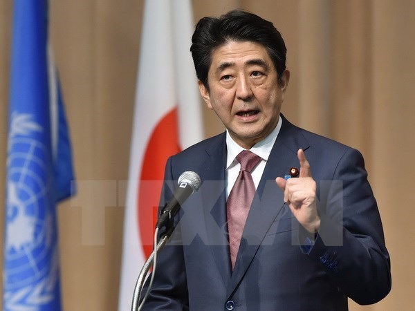 Thủ tướng Nhật Bản Shinzo Abe sẽ có bài phát biểu quan trọng tại hội nghị năm nay. (Ảnh: AFP/TTXVN)